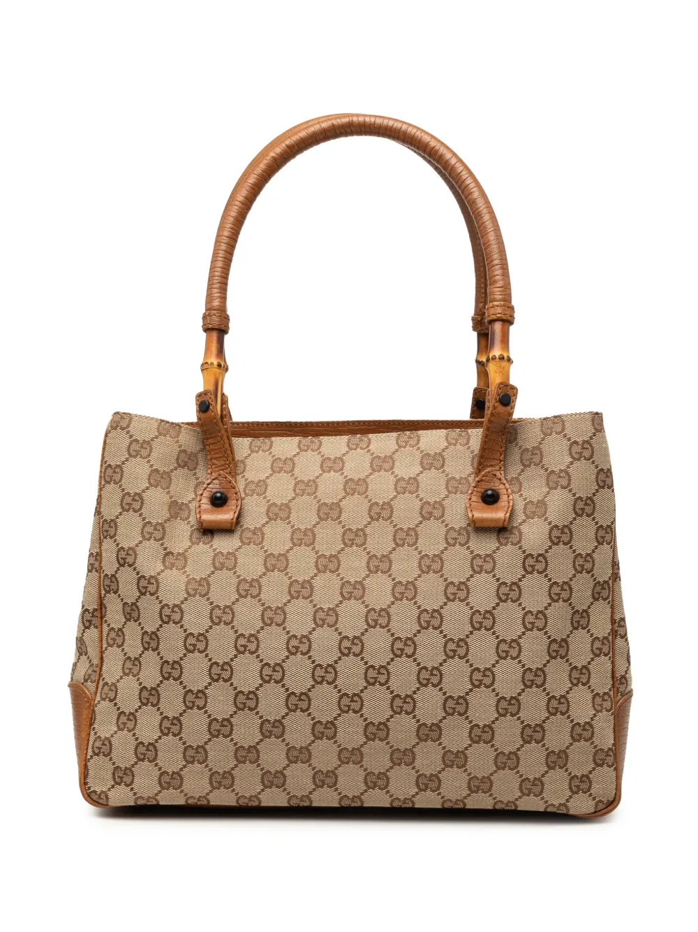 Gucci Pre-Owned 2000-2015 GG Canvas Bamboo tote bag - Nude
