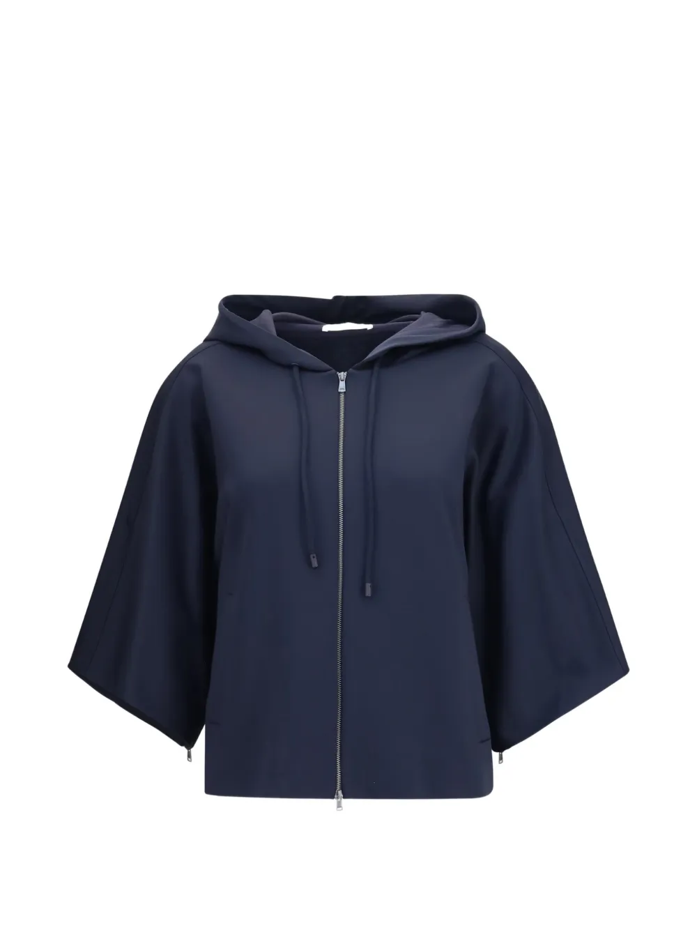 Max Mara zip-up flared-sleeve hoodie - Blau