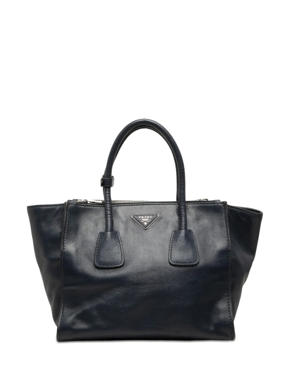 Prada Pre-Owned 2010-2026 Glace Calf Twin Pocket Double Handle satchel - Blau