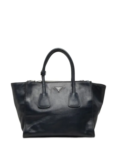 Prada Pre-Owned 2010-2026 Glace Calf Twin Pocket Double Handle satchel