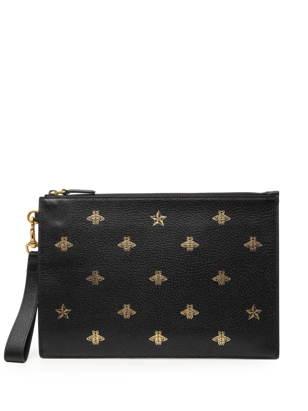 Gucci Pre-Owned Clutch Bee Star in pelle di vitello XX secolo - Nero