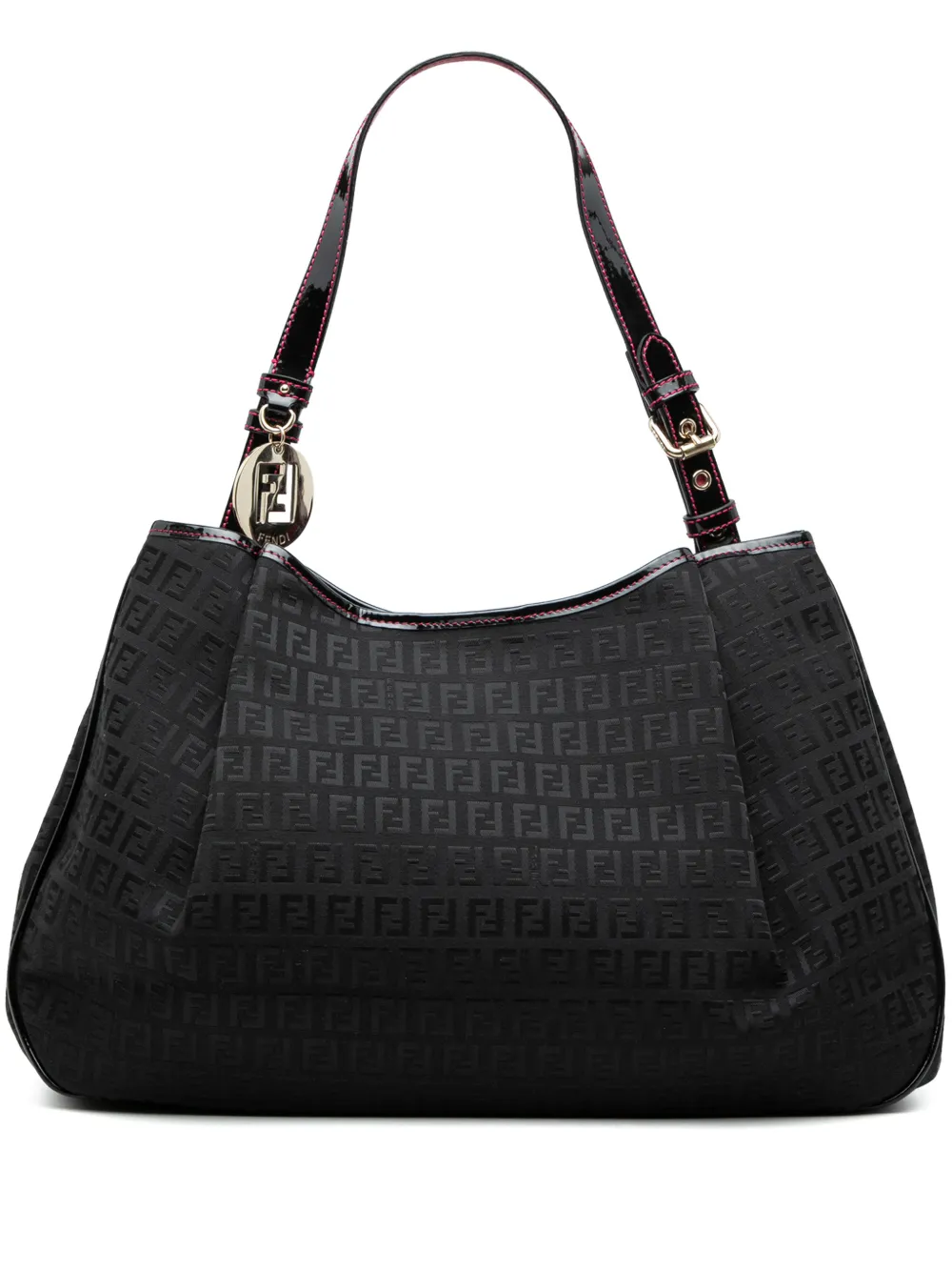 Fendi Pre-Owned 2010-2026 Zucchino Canvas shoulder bag - Black