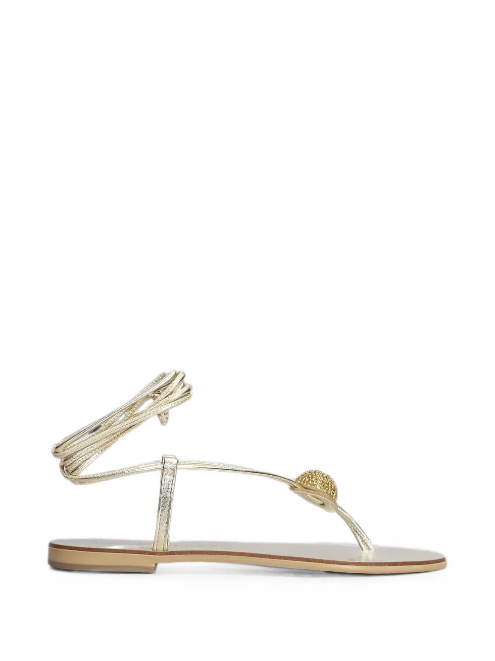 Nicolas Lainas embellished wrap-around sandals Goud