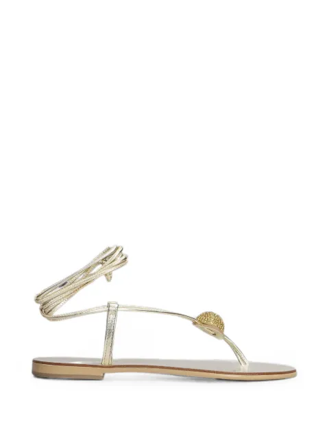 Nicolas Lainas embellished wrap-around sandals