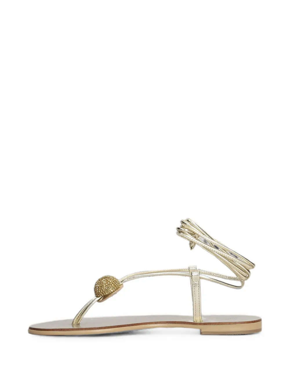 Nicolas Lainas embellished wrap-around sandals Goud