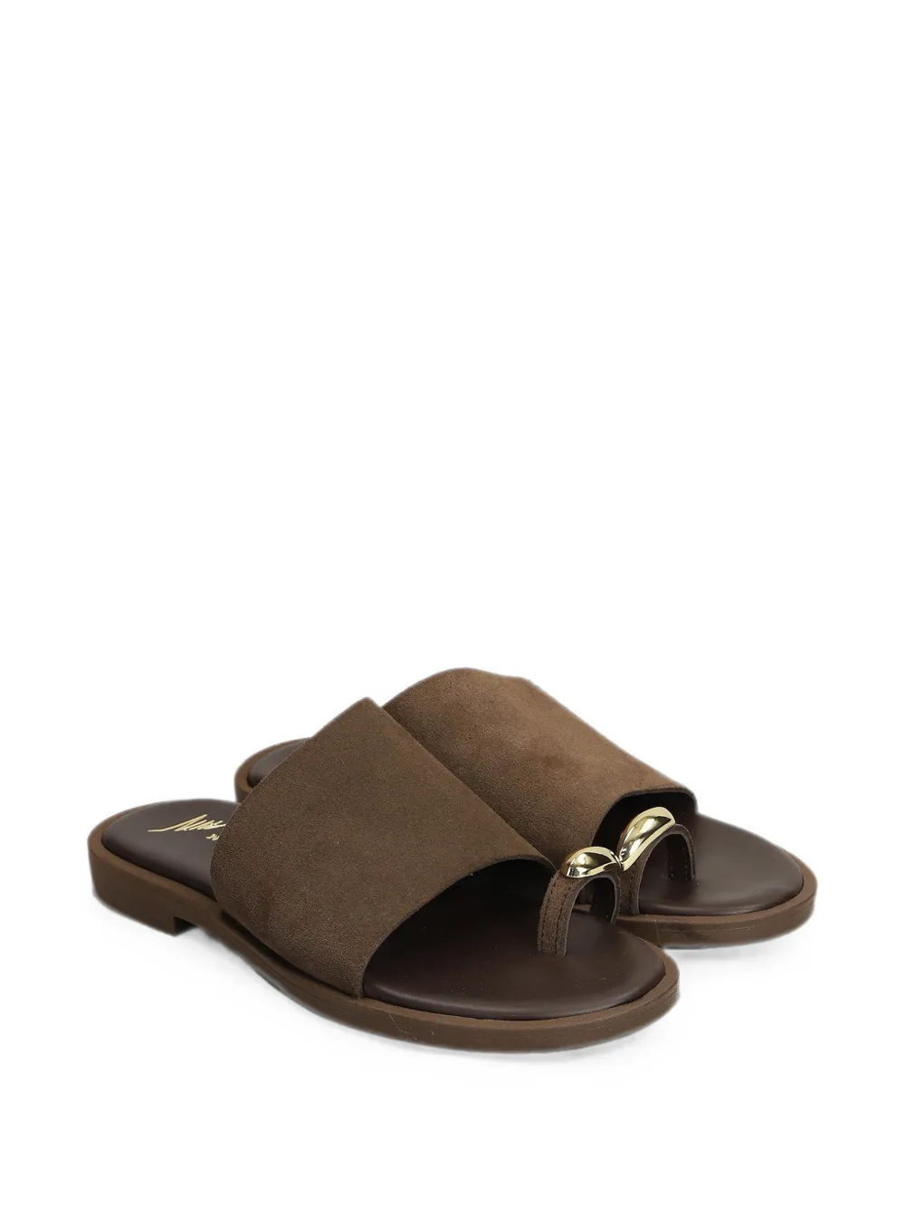 Nicolas Lainas embellished suede sandals Bruin
