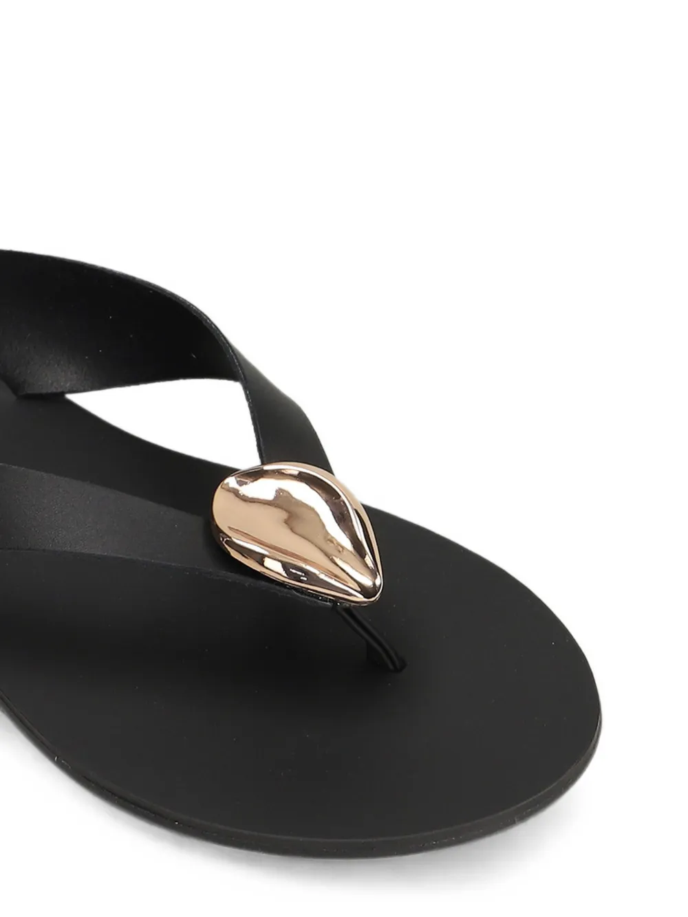 Nicolas Lainas embellished leather sandals Zwart