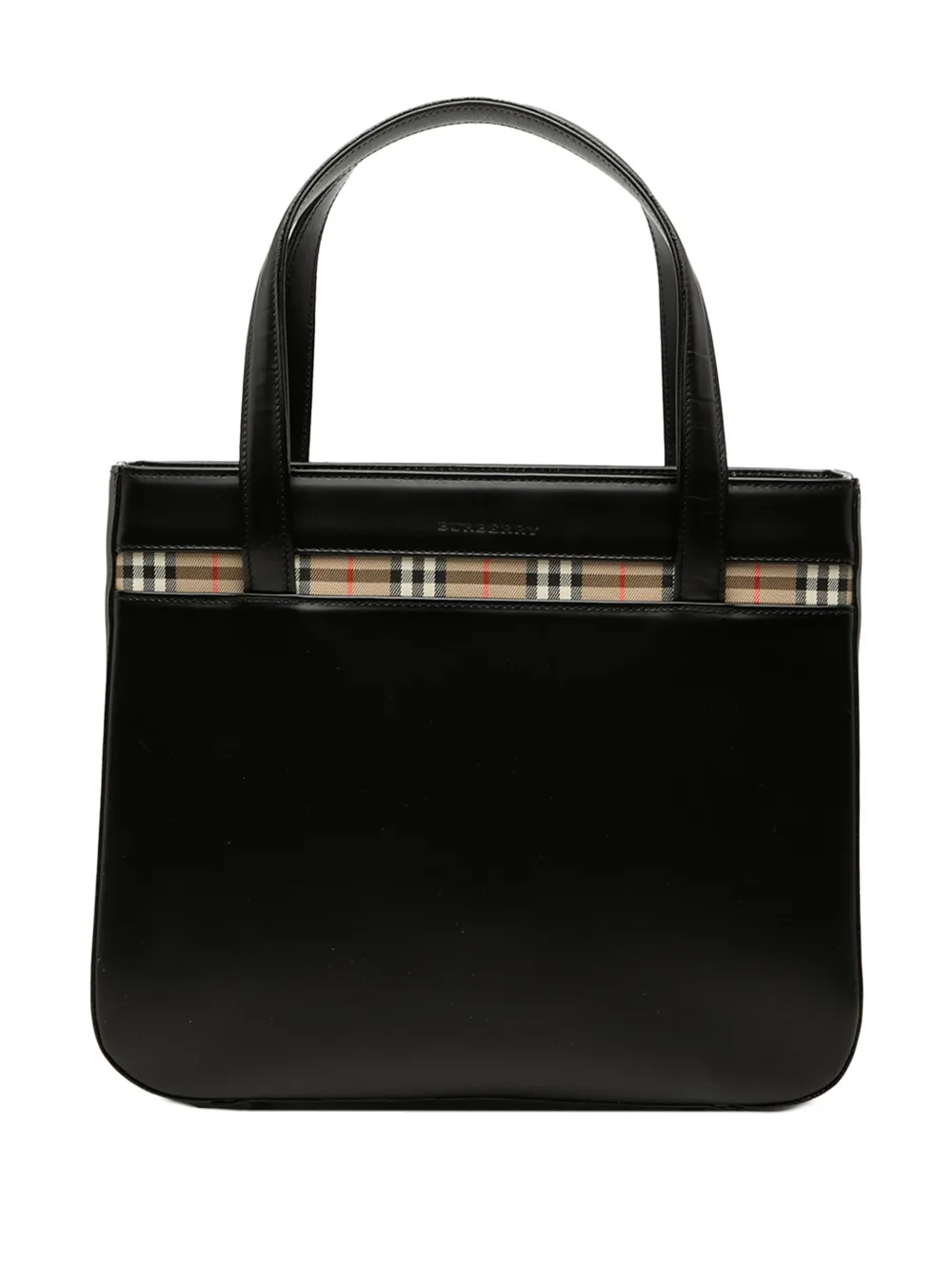 Burberry Pre-Owned Borsa a mano con motivo House Check e finiture in pelle 2000-2017 - Nero