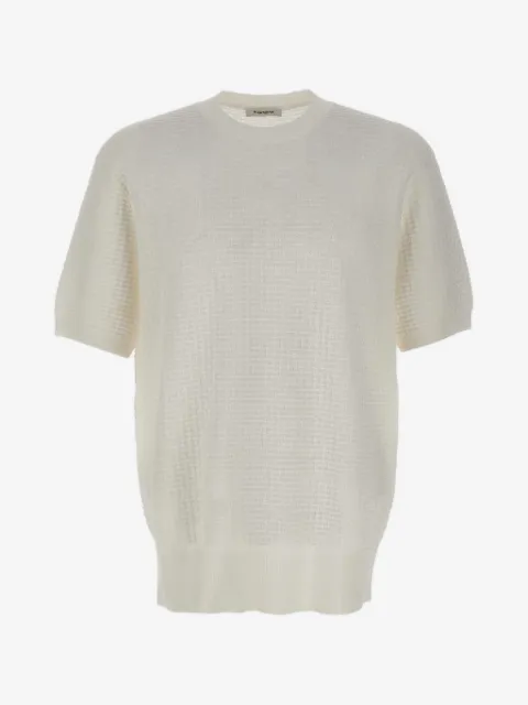 Kangra honeycomb-stitch short-sleeved sweater