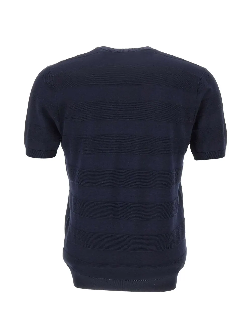 Kangra Trui met horizontale streep en korte mouwen Blauw