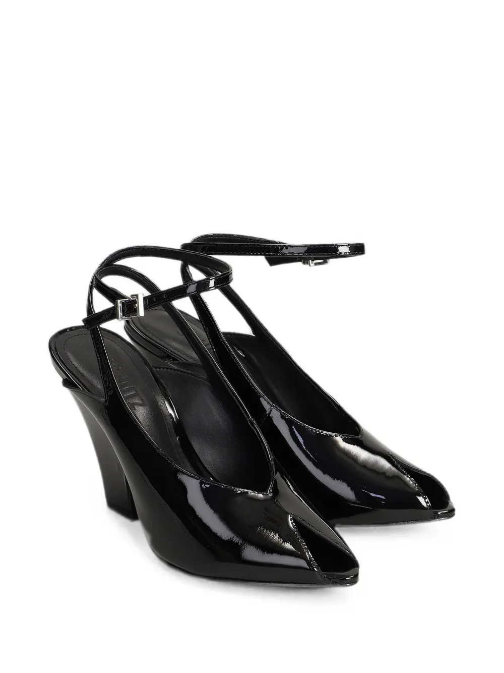 Schutz patent-leather ankle-strap pumps Zwart