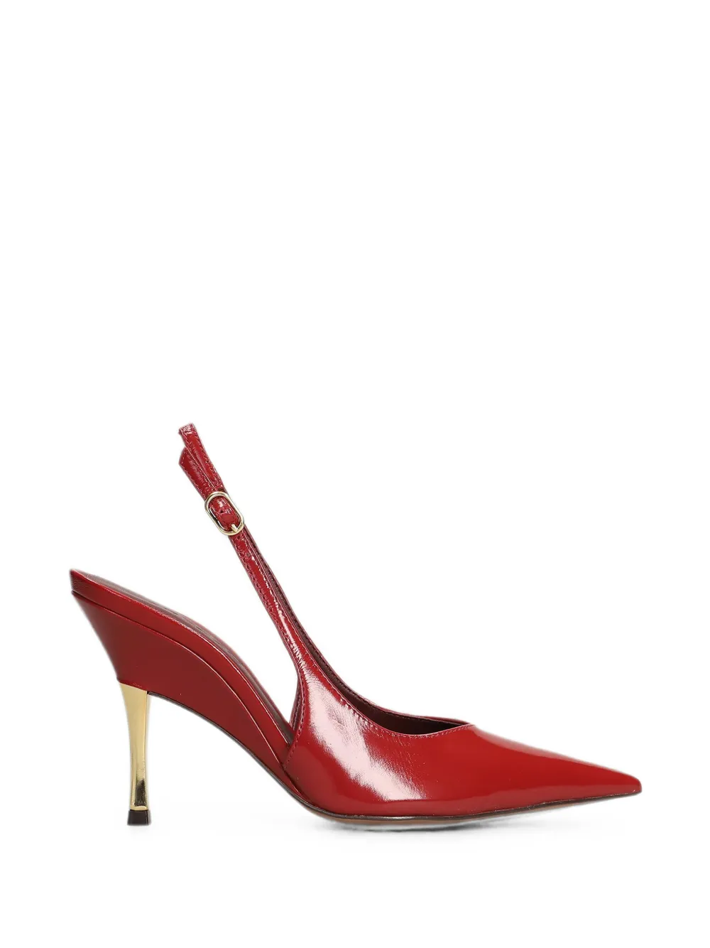 Arezzo Buckle-fastening Leather Pumps In Red