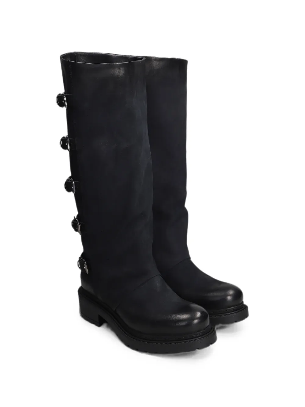 Metisse buckle-detail nubuck boots Zwart