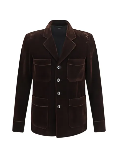 TOM FORD peak-lapel patch-pocket jacket