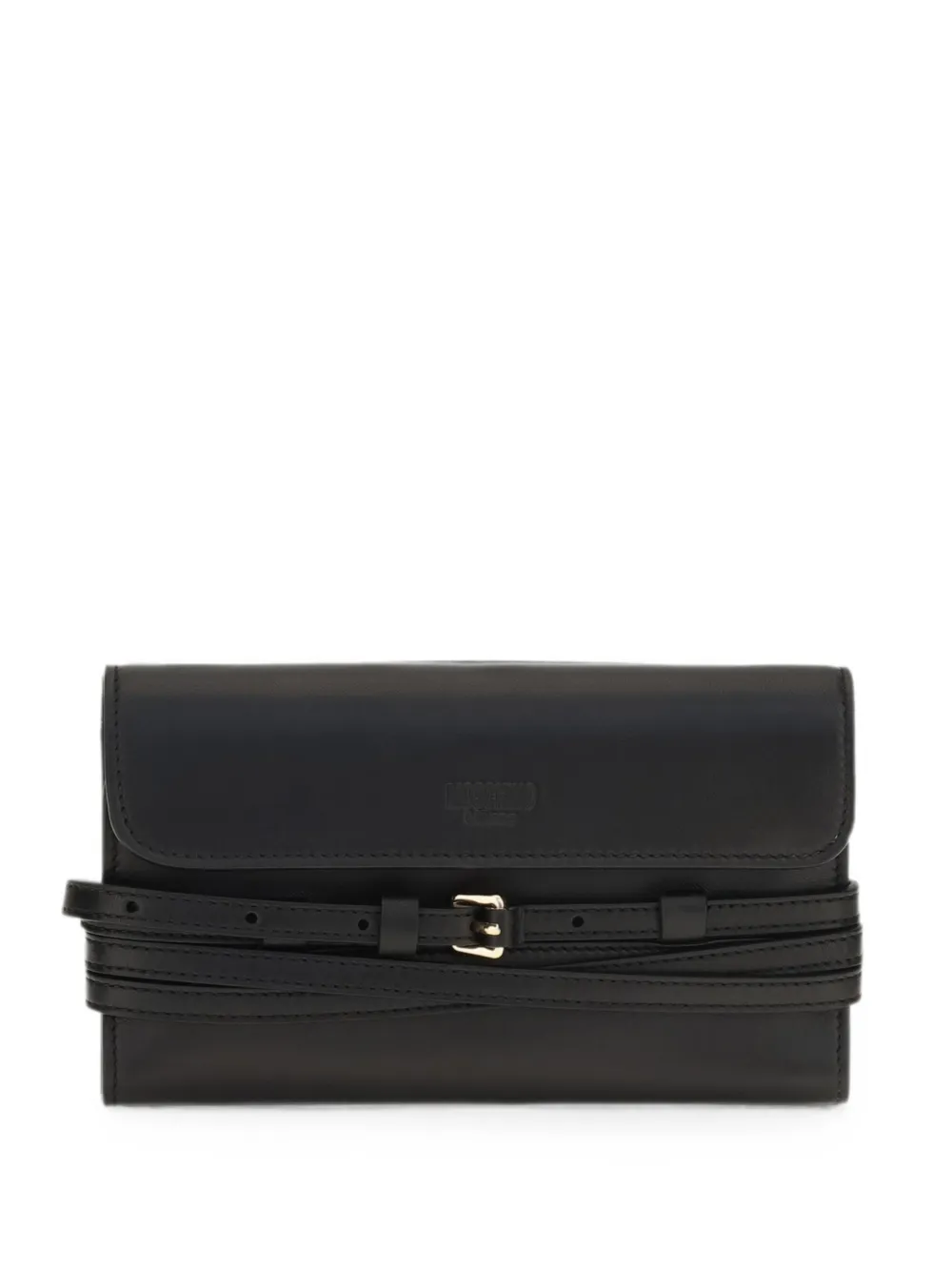 Moschino Borsa a spalla mini con fibbia - Nero