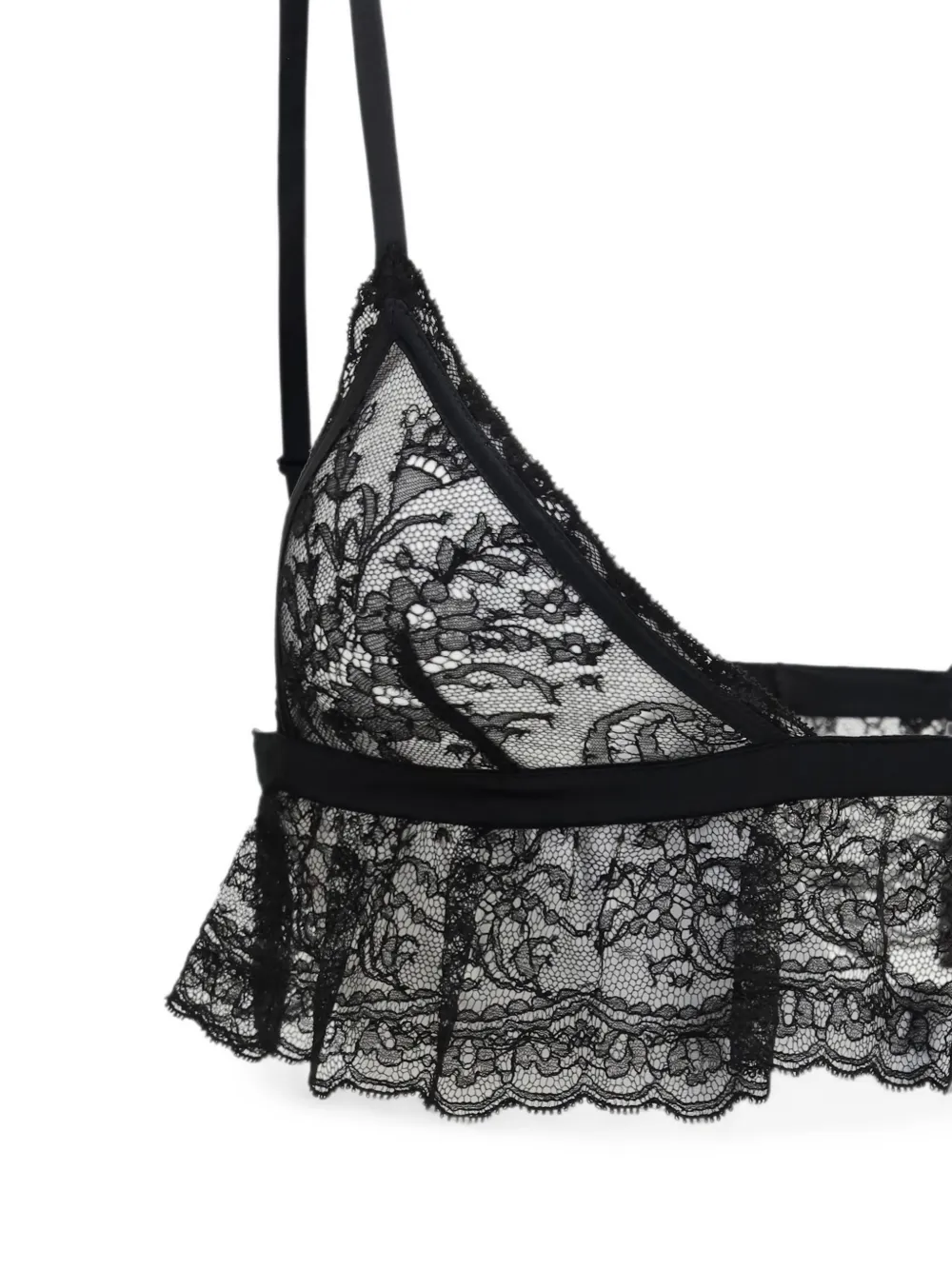 Dolce & Gabbana Bh met ruches en kant Zwart