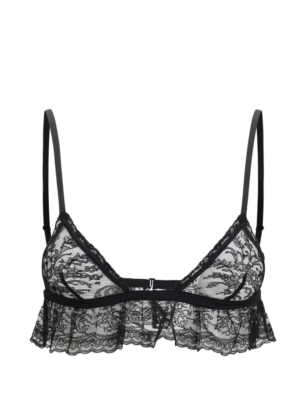 Dolce & Gabbana lace ruffled bra - Nero