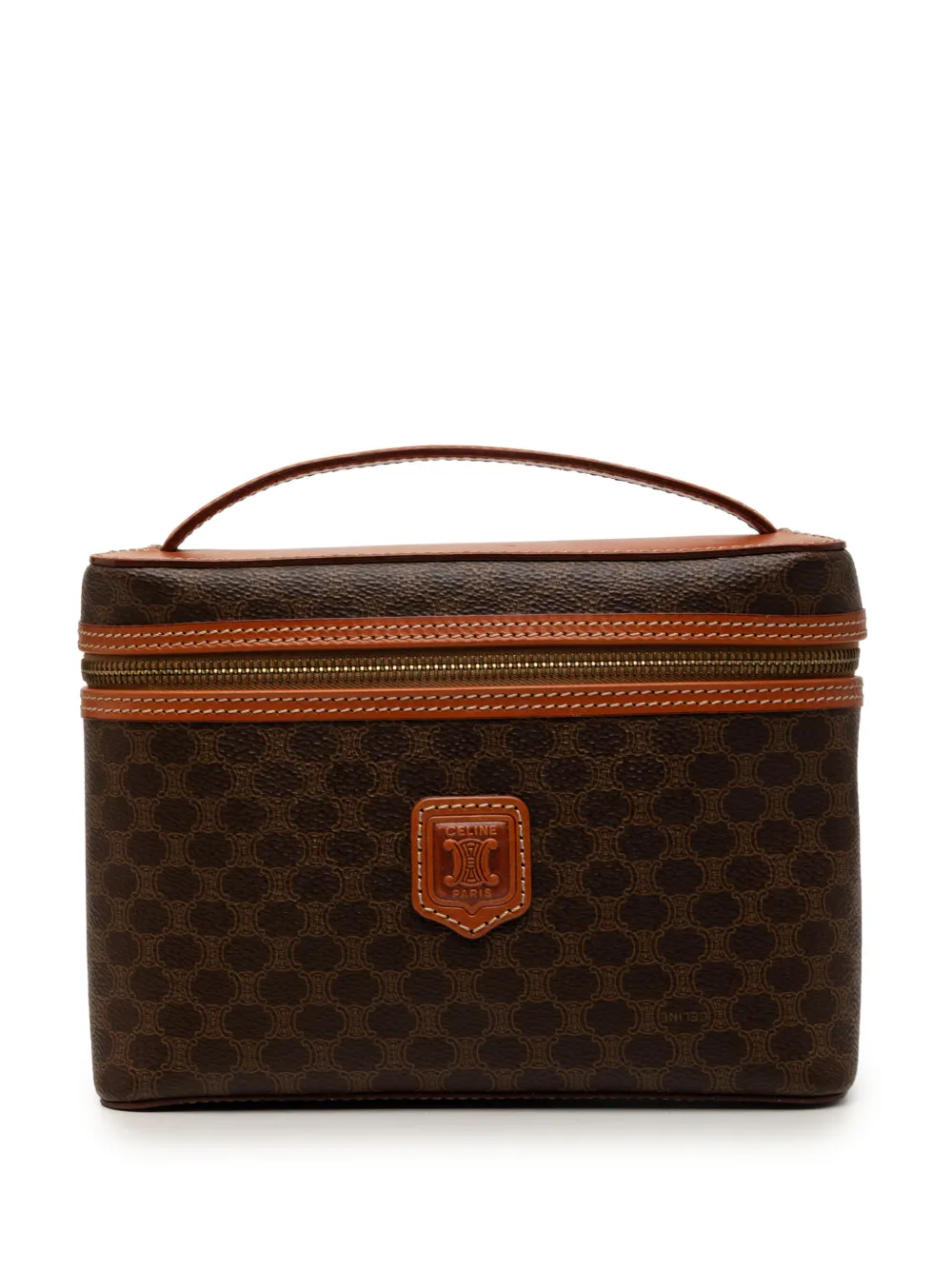 Celine Pre-Owned 1995 Macadam Coated Canvas vanity bag - Brown