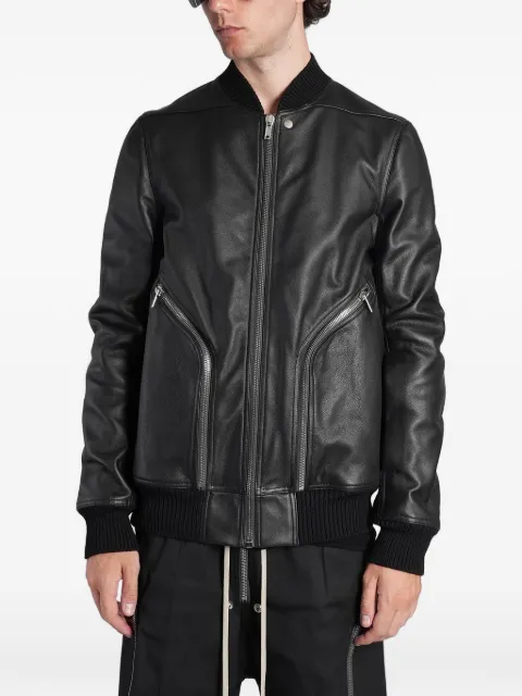 Rick Owens Heizer zip-pocket leather bomber jacket