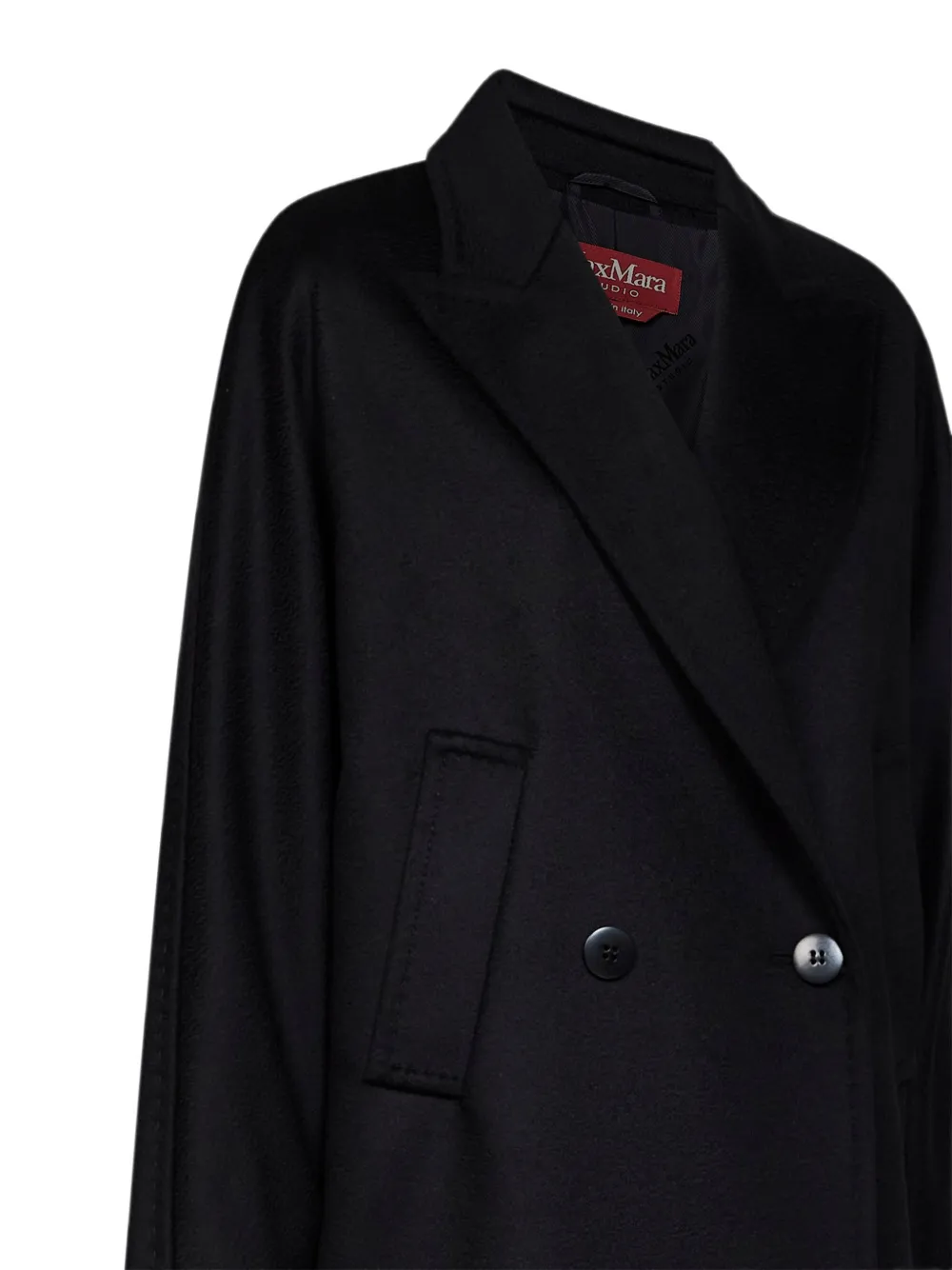 Max Mara Jas met dubbele rij knopen Zwart