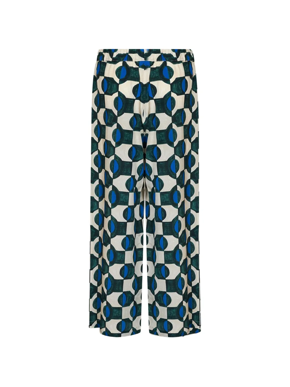 Weekend Max Mara Palazzo broek met geometrische print Beige