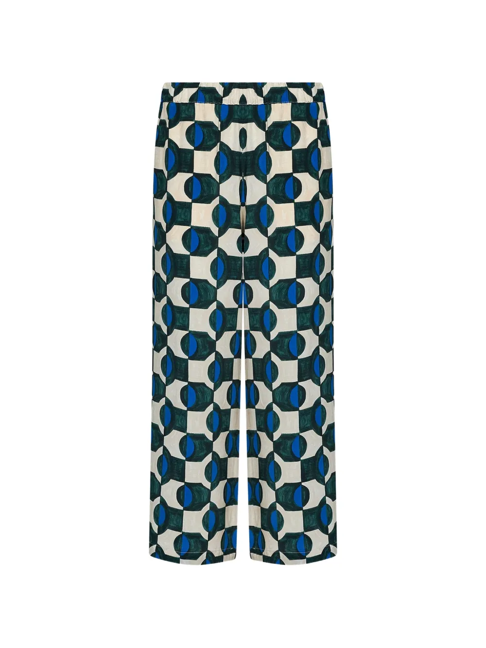 Weekend Max Mara Eusebio geometric-print silk palazzo pants - Toni neutri