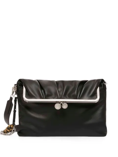 Weekend Max Mara Pasticcino clasp-fastening leather clutch bag