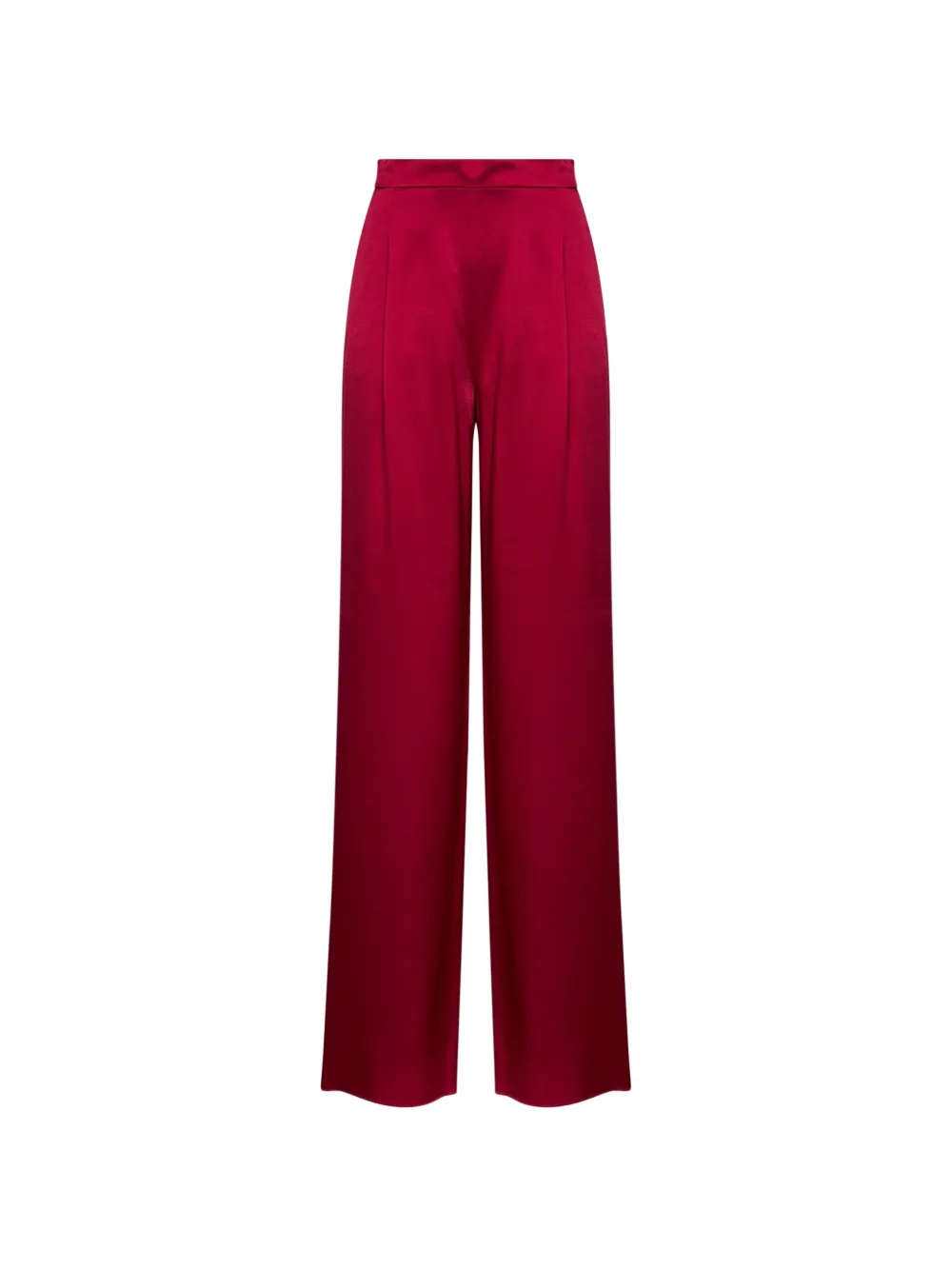 Max Mara Msealpaca satin-effect palazzo pants - Red