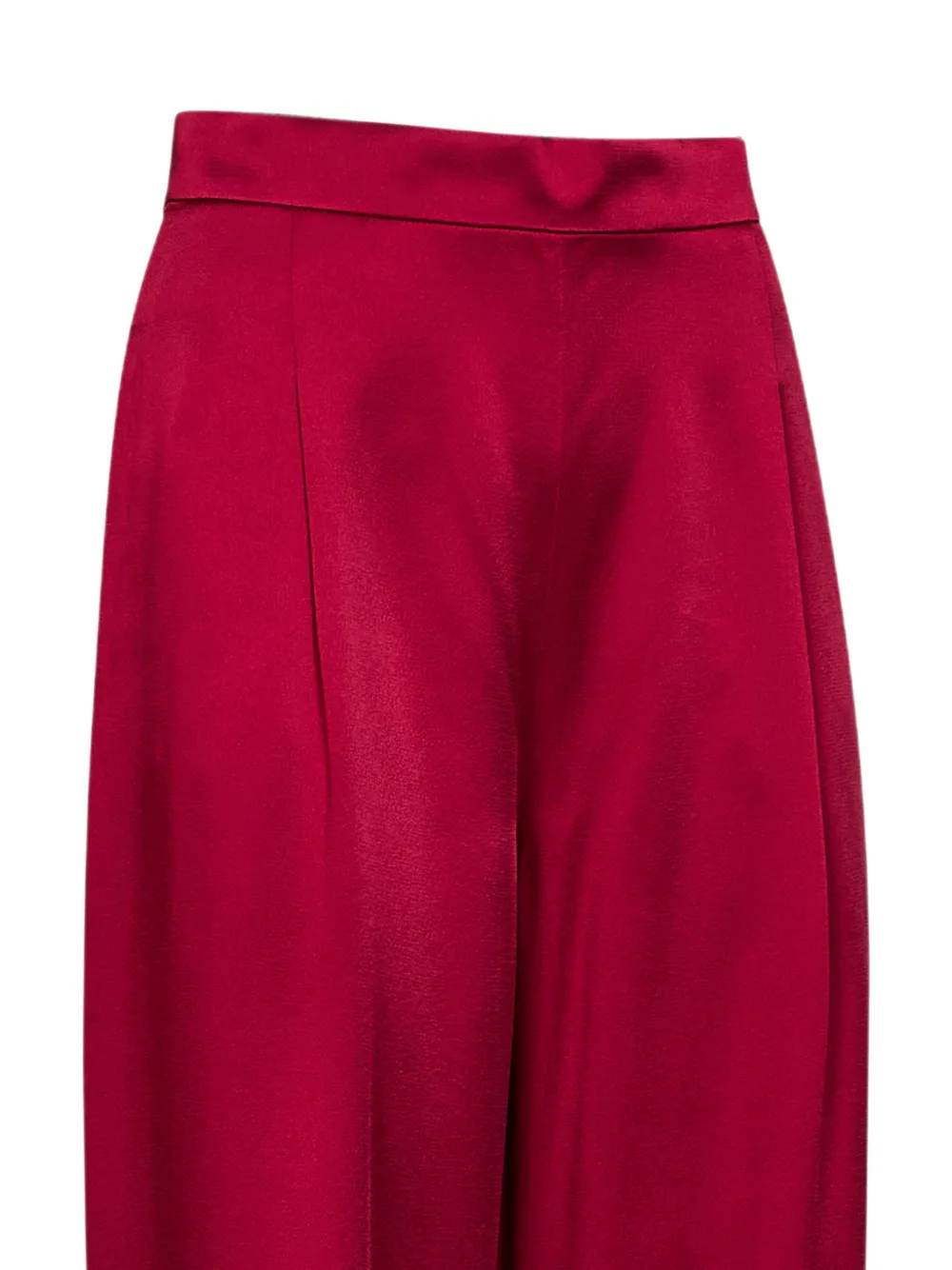 Max Mara Msealpaca palazzo broek met satijn-effect Rood