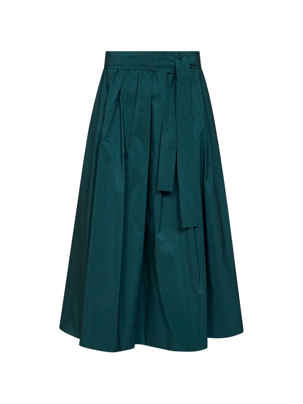 Weekend Max Mara Alpaca belted midi pleated skirt - Verde