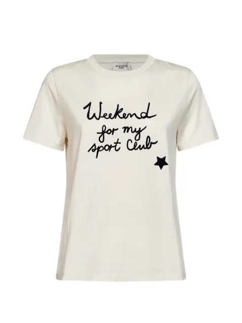 Weekend Max Mara playera de algodón con logo estampado