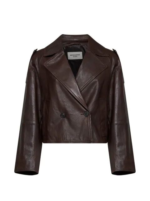 Weekend Max Mara double-breasted leather jacket