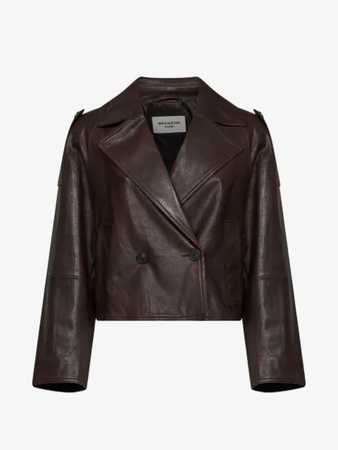Weekend Max Mara double-breasted leather jacket