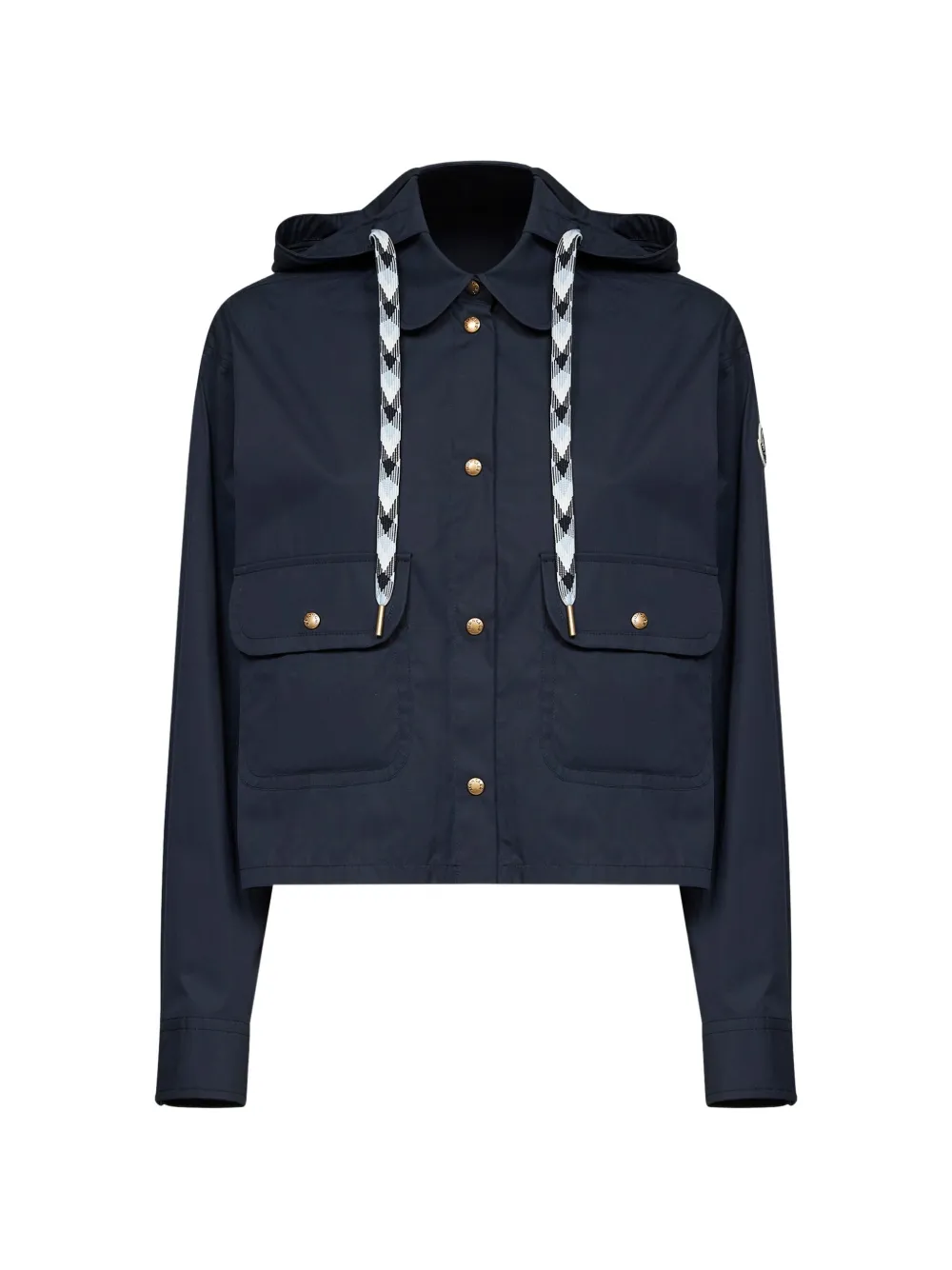 Moncler hooded patch-pocket jacket