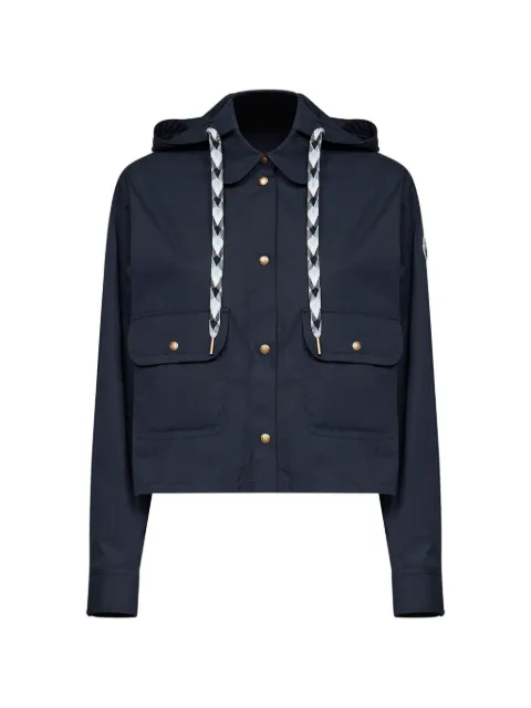 Moncler camisa estilo boxy con capucha