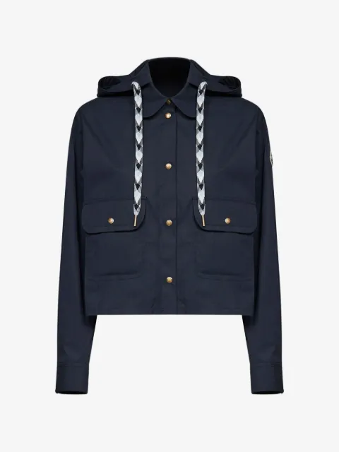 Moncler hooded patch-pocket jacket