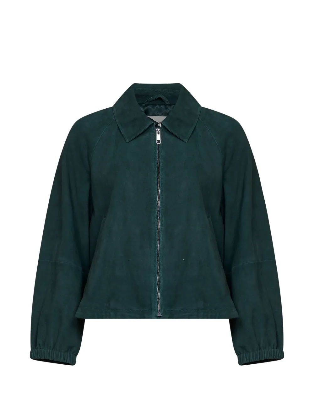 Weekend Max Mara zip-up leather jacket - Green