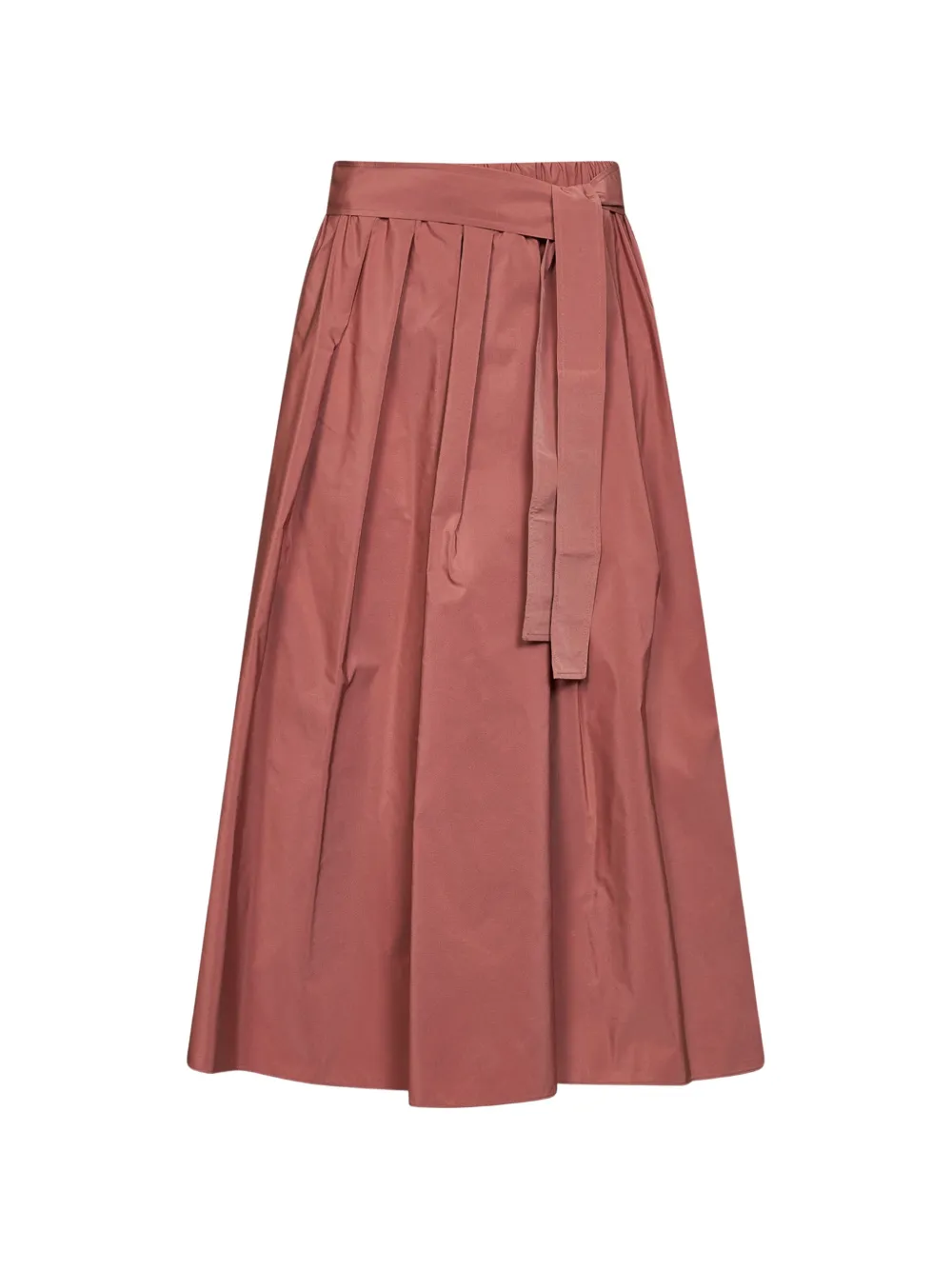 Weekend Max Mara pleated belted midi skirt - Rosa