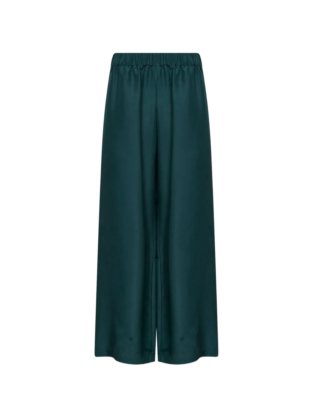 Weekend Max Mara elasticated wide-leg silk trousers - Verde