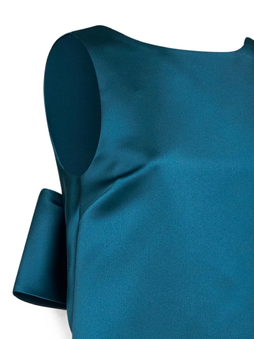 Max Mara Mouwloze mini-jurk met strik-detail Blauw