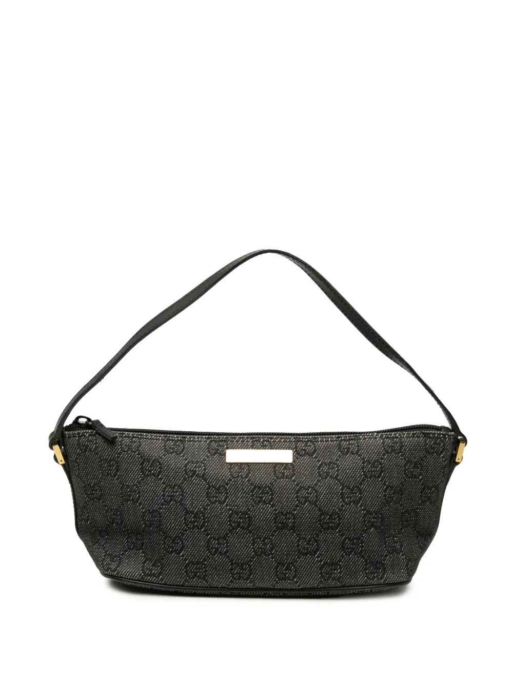 Gucci Pre-Owned Borsa a spalla Boat in denim GG 2016-2026 - Grigio