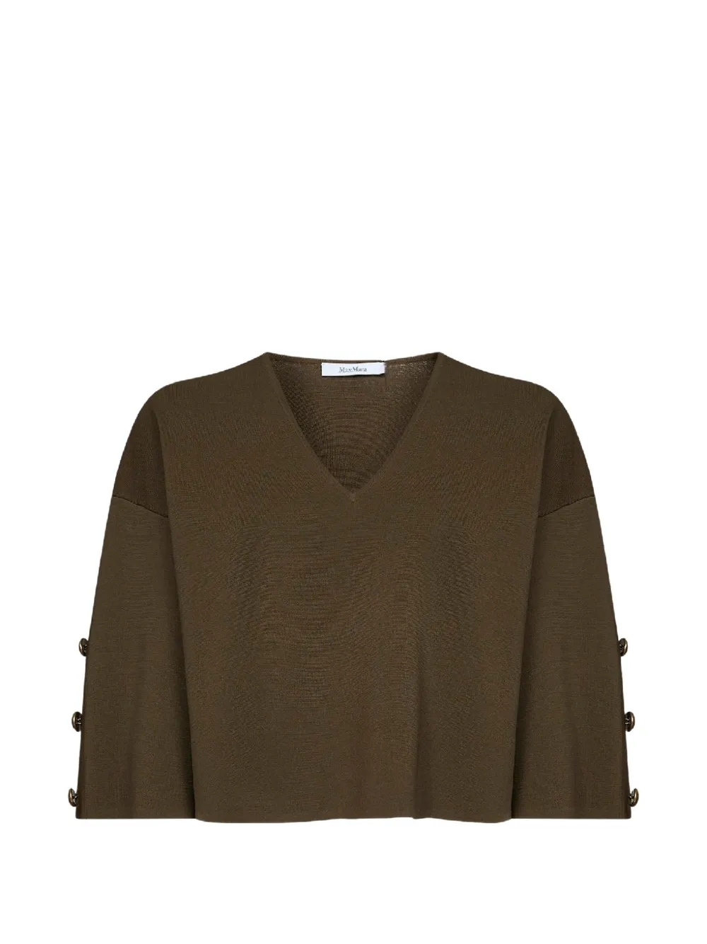 Max Mara button-detail V-neck sweater - Verde