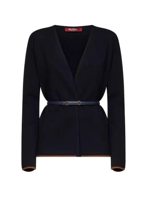 Max Mara Mstdente belted V-neck cardigan