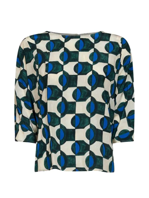 Weekend Max Mara geometric-print bow-detail blouse