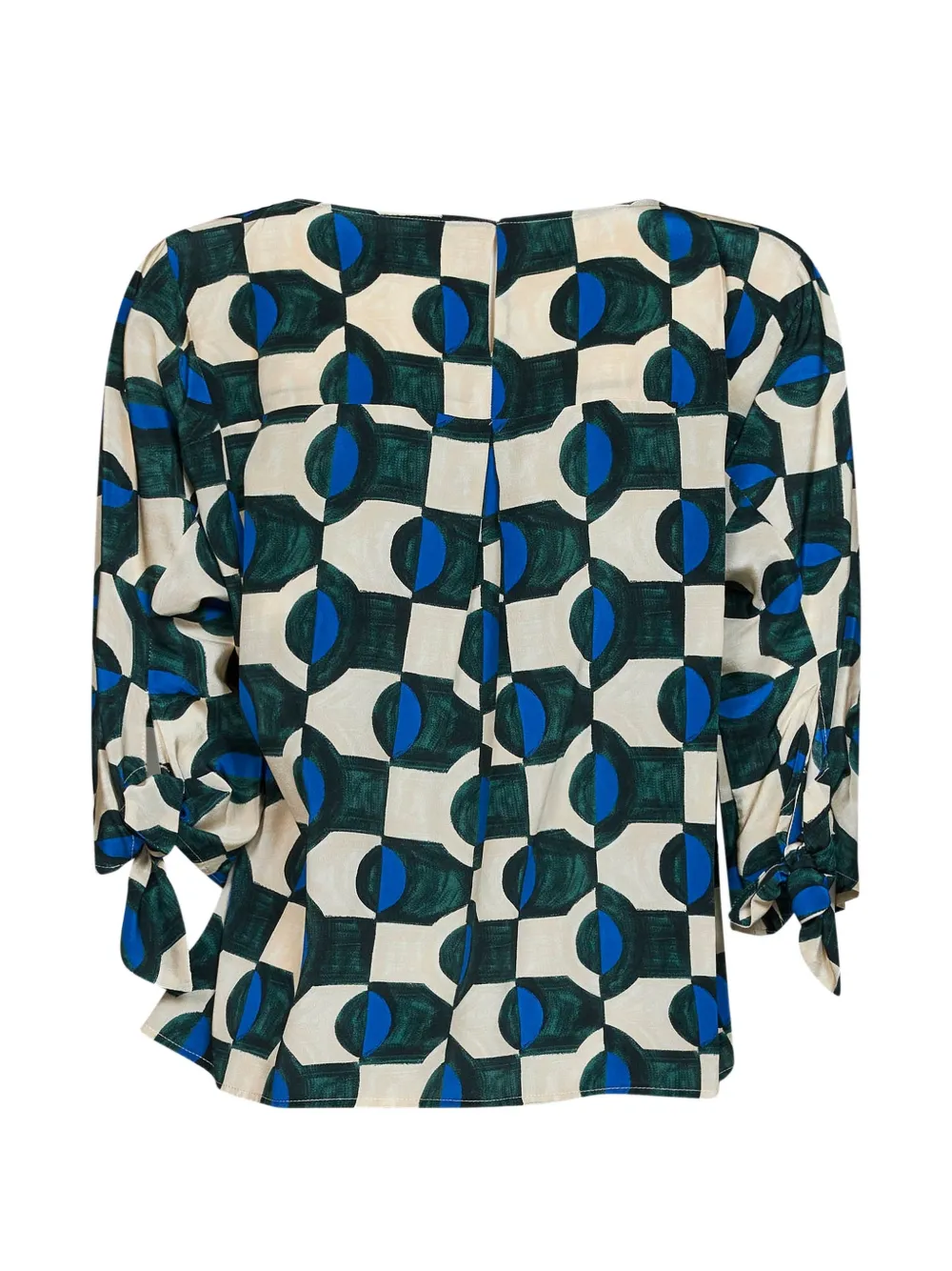 Weekend Max Mara Blouse met geometrische print en strik-detail Beige