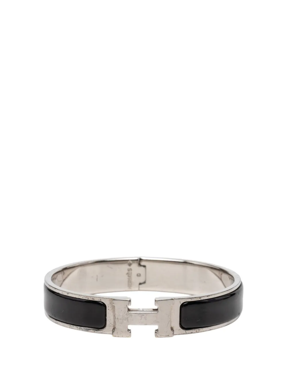 Hermès Pre-Owned 2000-2026 Narrow Enamel Clic H Bracelet PM costume bracelet - Black