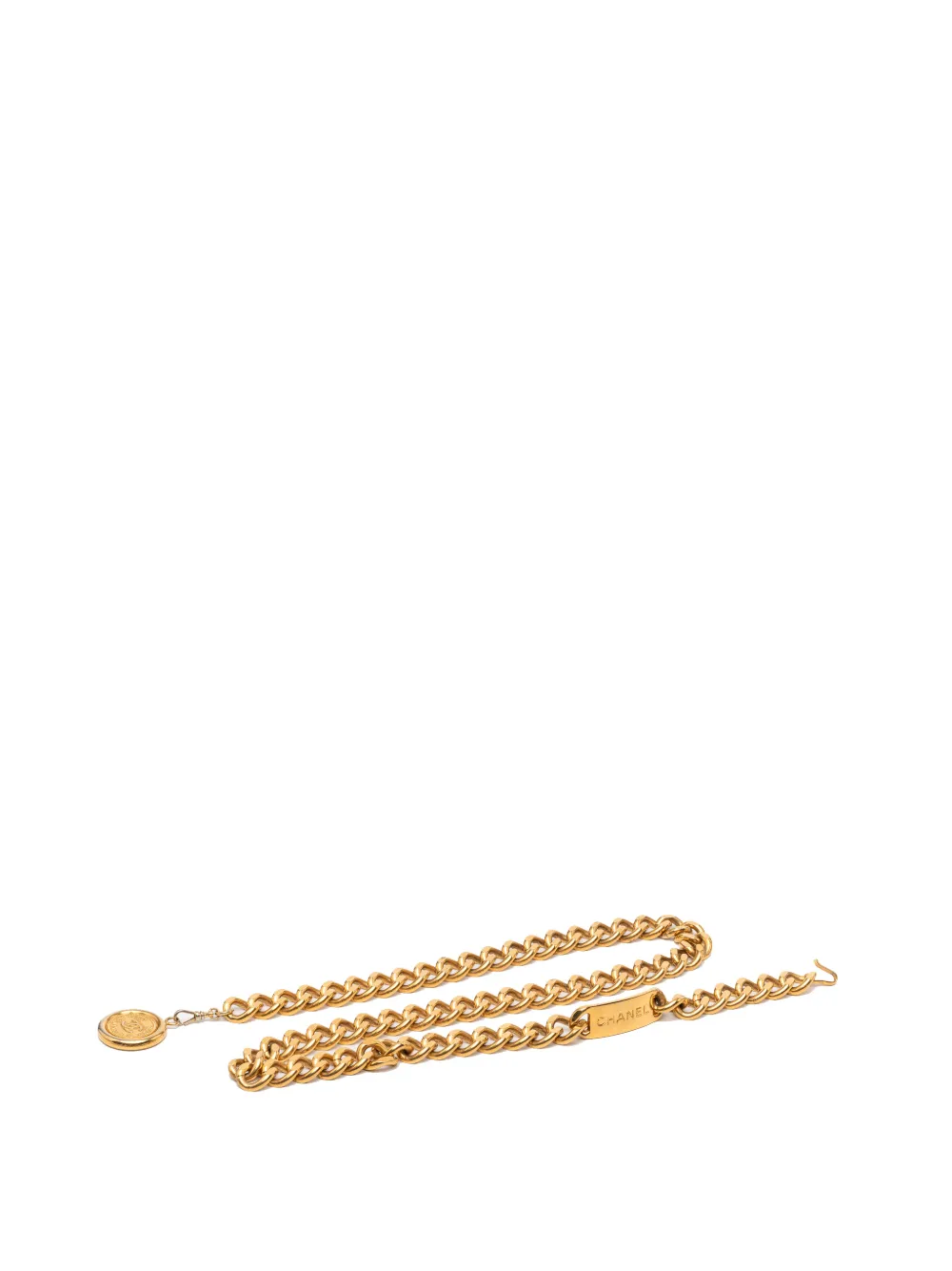 CHANEL Pre-Owned 1950-1970 CC Gold Plated 31 Rue Cambon Medallion Chain belt