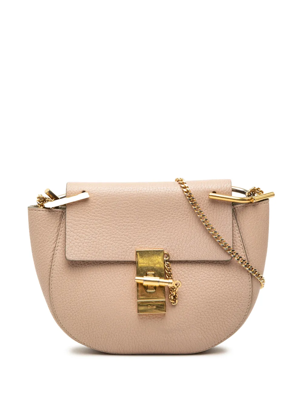 Chloé Pre-Owned Borsa a tracolla Drew mini in pelle di agnello pieno fiore 2017 - Marrone