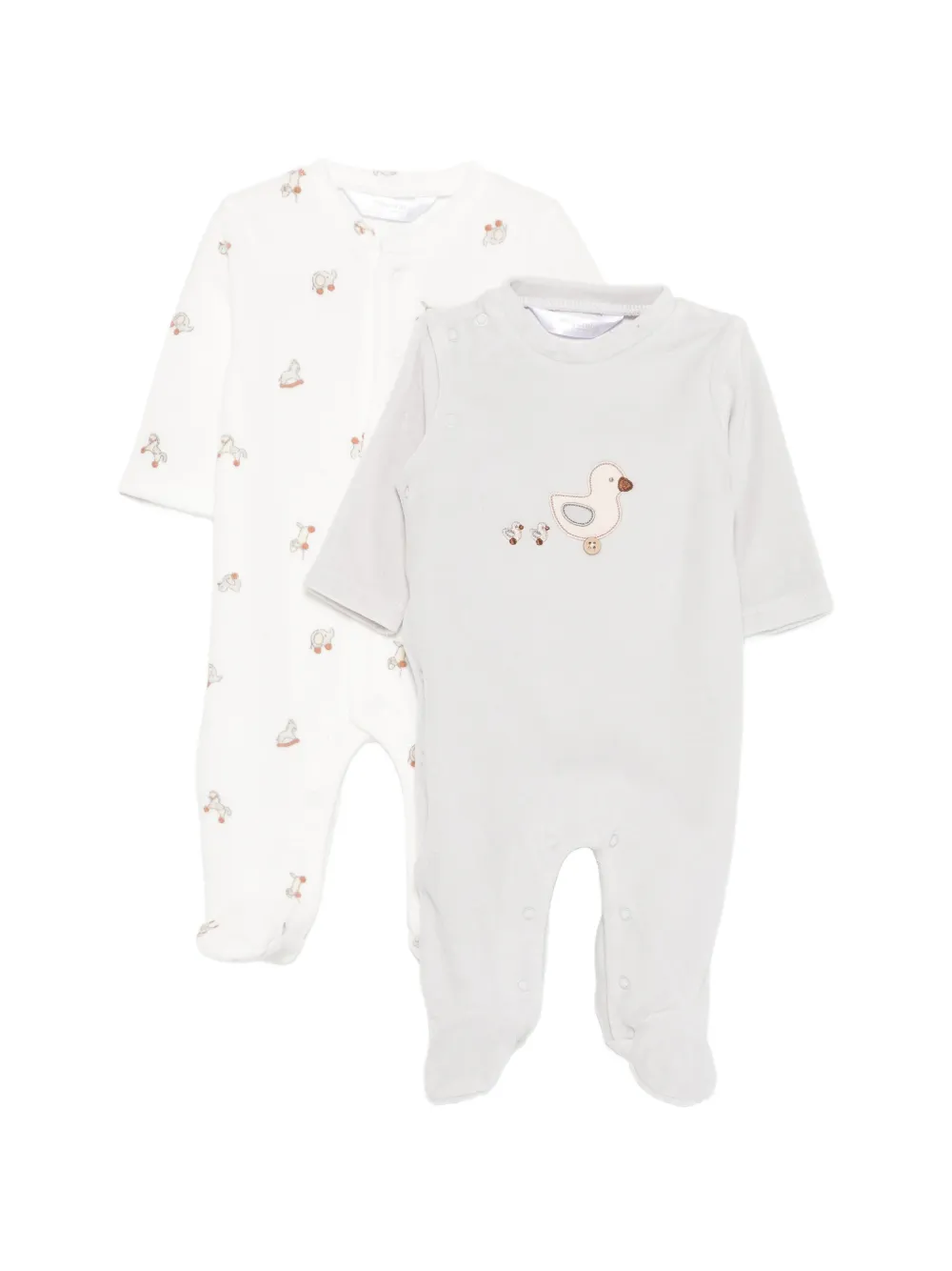 Mayoral Twee pyjama's met opgestikte zak Grijs