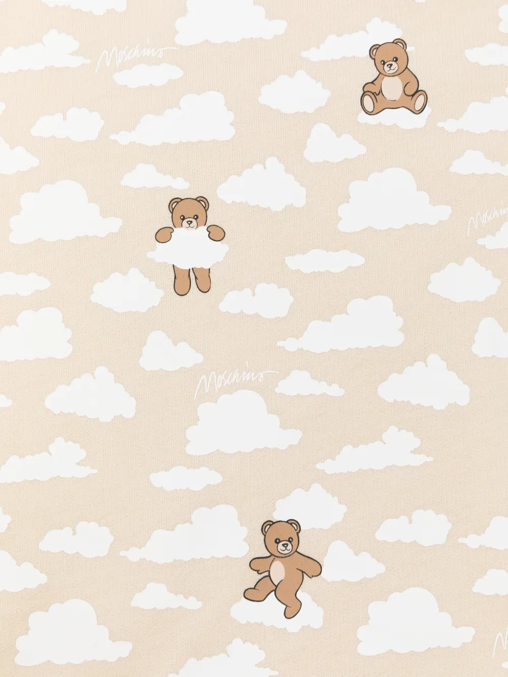 Moschino Kids Teddy Bear sjaal met wolken-print Beige